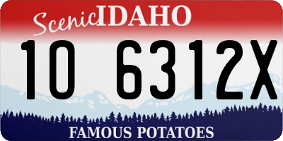 ID license plate 1O6312X
