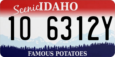 ID license plate 1O6312Y