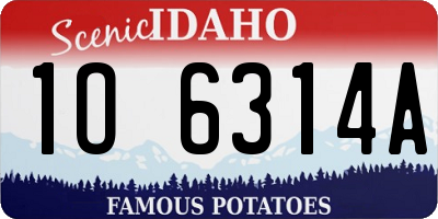 ID license plate 1O6314A