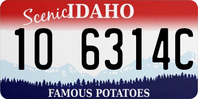 ID license plate 1O6314C