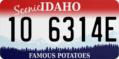 ID license plate 1O6314E