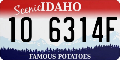 ID license plate 1O6314F