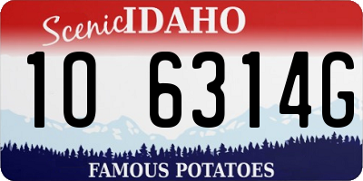 ID license plate 1O6314G