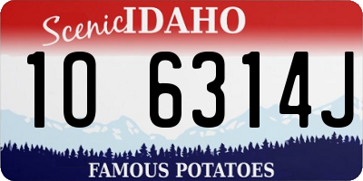 ID license plate 1O6314J