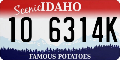 ID license plate 1O6314K