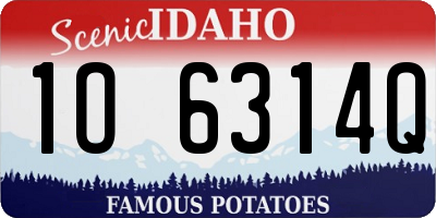 ID license plate 1O6314Q