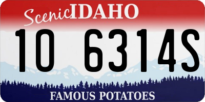 ID license plate 1O6314S
