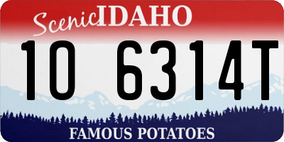 ID license plate 1O6314T