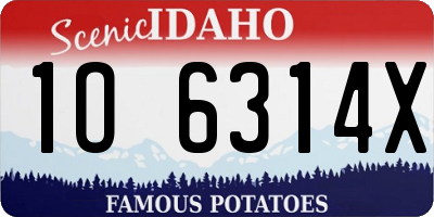ID license plate 1O6314X