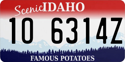 ID license plate 1O6314Z