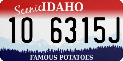 ID license plate 1O6315J