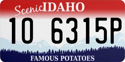 ID license plate 1O6315P