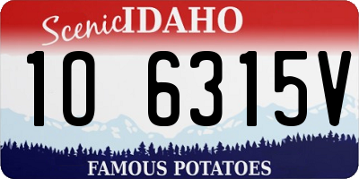 ID license plate 1O6315V