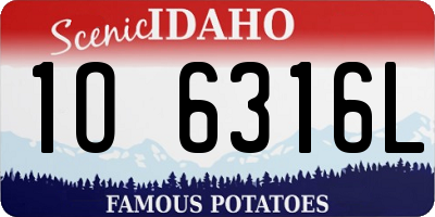 ID license plate 1O6316L