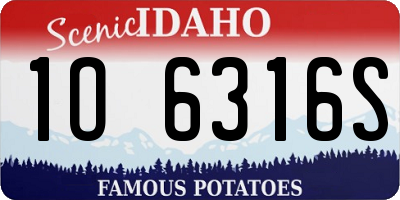 ID license plate 1O6316S