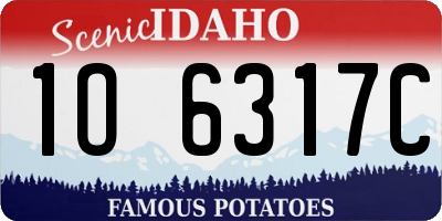 ID license plate 1O6317C
