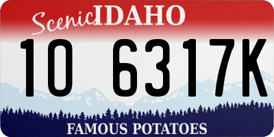 ID license plate 1O6317K