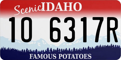 ID license plate 1O6317R