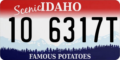 ID license plate 1O6317T