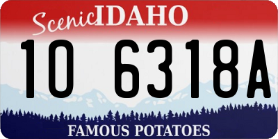 ID license plate 1O6318A