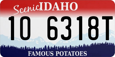 ID license plate 1O6318T