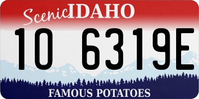 ID license plate 1O6319E