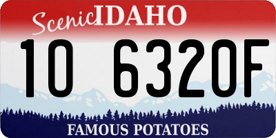 ID license plate 1O6320F