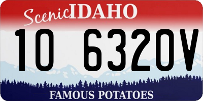 ID license plate 1O6320V