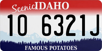 ID license plate 1O6321J
