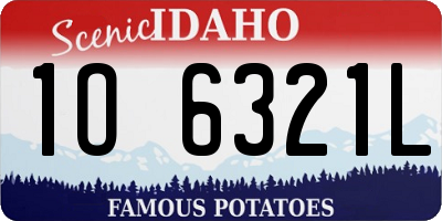 ID license plate 1O6321L