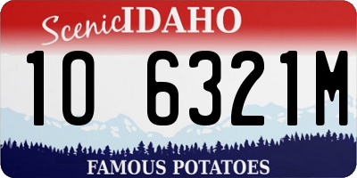 ID license plate 1O6321M