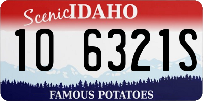 ID license plate 1O6321S