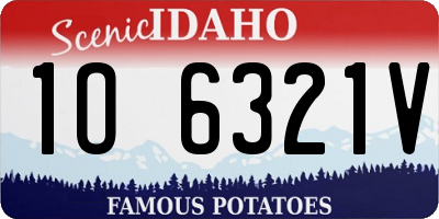 ID license plate 1O6321V