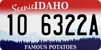 ID license plate 1O6322A