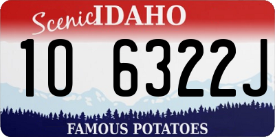 ID license plate 1O6322J