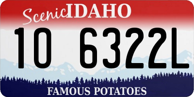 ID license plate 1O6322L