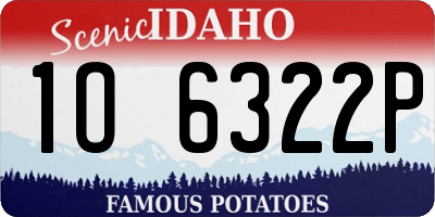 ID license plate 1O6322P