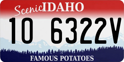 ID license plate 1O6322V
