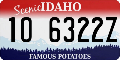 ID license plate 1O6322Z