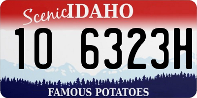 ID license plate 1O6323H