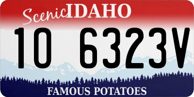 ID license plate 1O6323V