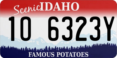 ID license plate 1O6323Y
