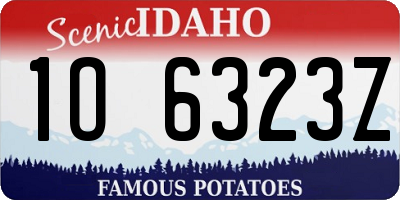 ID license plate 1O6323Z