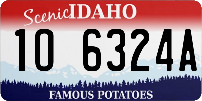 ID license plate 1O6324A