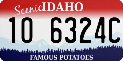 ID license plate 1O6324C