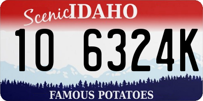 ID license plate 1O6324K