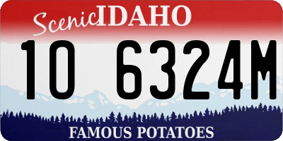 ID license plate 1O6324M