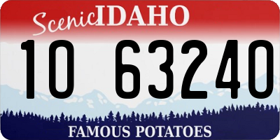 ID license plate 1O6324O