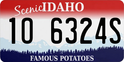 ID license plate 1O6324S