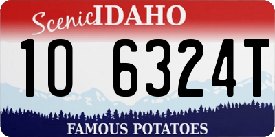 ID license plate 1O6324T
